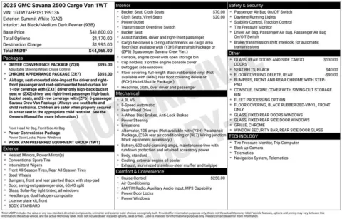 Photos of 2025 GMC Savana 2500 Work Van for sale in Omaha, NE at Gregg Young Chevrolet of Omaha