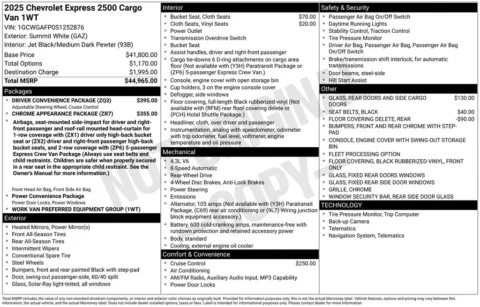 Photos of 2025 Chevrolet Express 2500 Work Van for sale in Omaha, NE at Gregg Young Chevrolet of Omaha