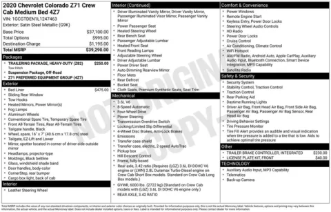 Photos of 2020 Chevrolet Colorado Z71 for sale in Omaha, NE at Gregg Young Chevrolet of Omaha