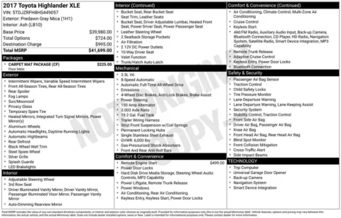 Photos of 2017 Toyota Highlander XLE for sale in Omaha, NE at Gregg Young Chevrolet of Omaha