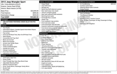 Photos of 2012 Jeep Wrangler Sport for sale in Omaha, NE at Gregg Young Chevrolet of Omaha