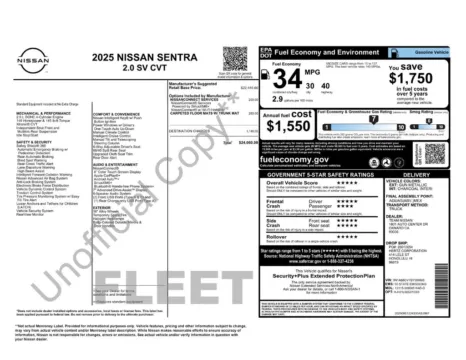 Photos of 2025 Nissan Sentra SV for sale in Omaha, NE at Gregg Young Chevrolet of Omaha