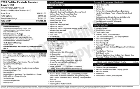 Photos of 2020 Cadillac Escalade Premium Luxury for sale in Omaha, NE at Gregg Young Chevrolet of Omaha