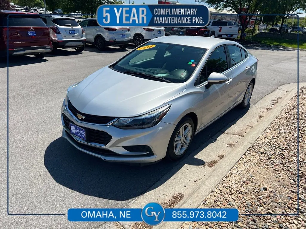 Silver 2018 Chevrolet Cruze LT for sale in Omaha, NE
