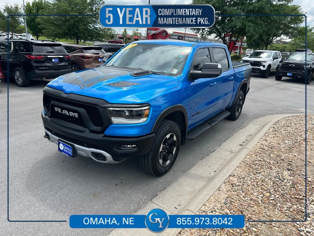 Blue 2022 Ram 1500 Rebel for sale in Omaha, NE