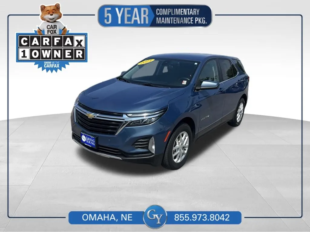 Blue 2024 Chevrolet Equinox LT for sale in Omaha, NE