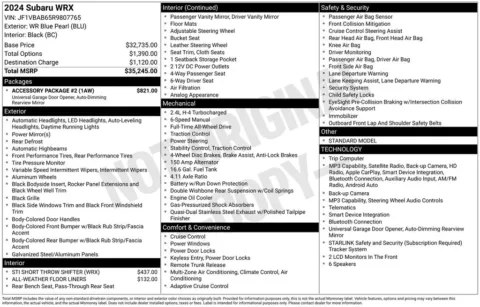Photos of 2024 Subaru WRX for sale in Omaha, NE at Gregg Young Chevrolet of Omaha