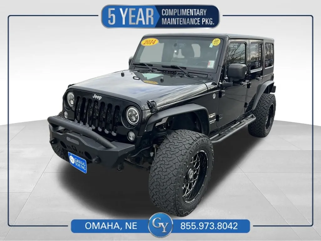 Black 2014 Jeep Wrangler Unlimited Sahara for sale in Omaha, NE