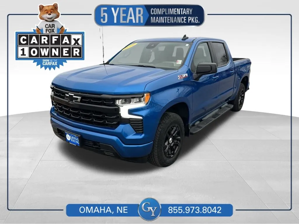Blue 2022 Chevrolet Silverado 1500 RST for sale in Omaha, NE
