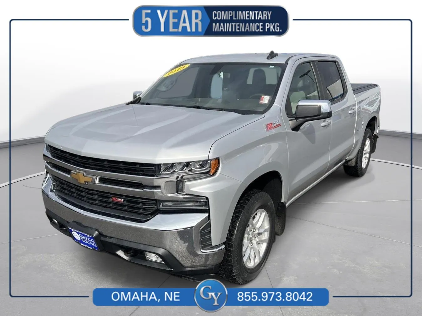 Silver 2019 Chevrolet Silverado 1500 LT for sale in Omaha, NE