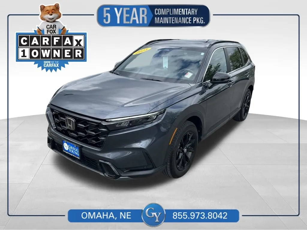 Silver 2025 Honda CR-V Hybrid Sport-L for sale in Omaha, NE