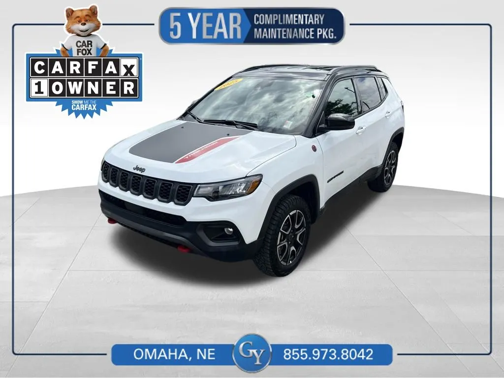White 2025 Jeep Compass Trailhawk for sale in Omaha, NE