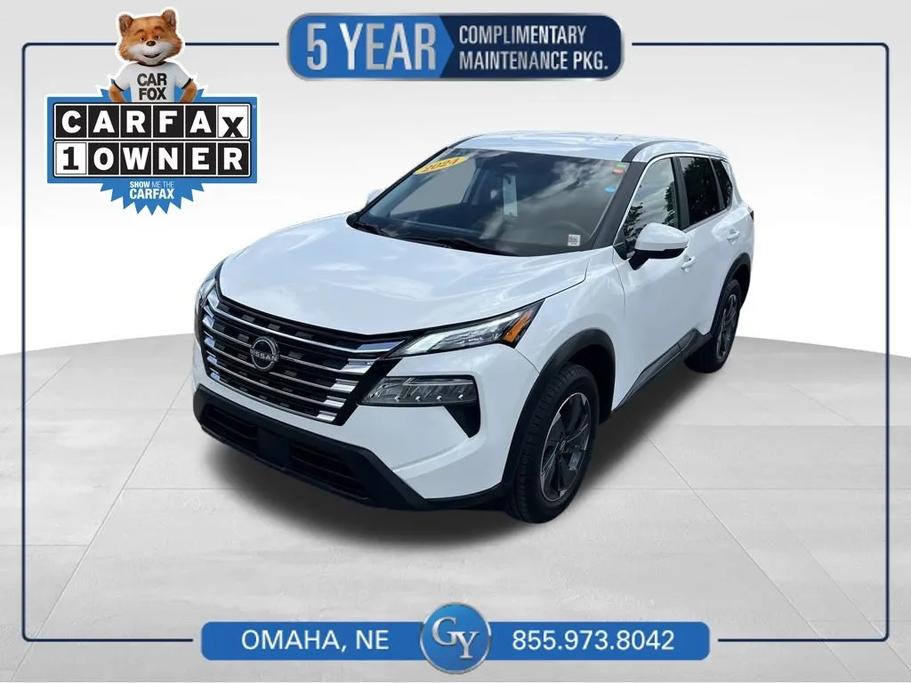 White 2024 Nissan Rogue SV for sale in Omaha, NE