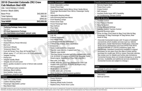Photos of 2018 Chevrolet Colorado ZR2 for sale in Omaha, NE at Gregg Young Chevrolet of Omaha