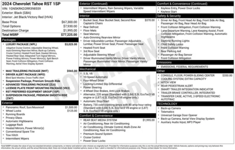 Photos of 2024 Chevrolet Tahoe RST for sale in Omaha, NE at Gregg Young Chevrolet - Omaha