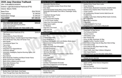 Photos of 2020 Jeep Cherokee Trailhawk for sale in Atlantic, IA at Gregg Young Atlantic