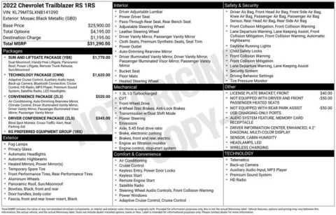 Photos of 2022 Chevrolet TrailBlazer RS for sale in Atlantic, IA at Gregg Young Atlantic
