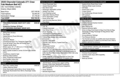 Photos of 2020 Chevrolet Colorado Z71 for sale in Atlantic, IA at Gregg Young Chevrolet GMC Atlantic