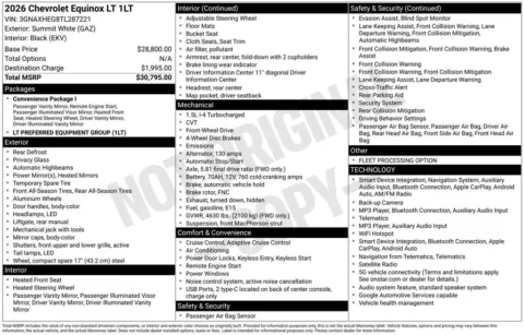 Photos of 2026 Chevrolet Equinox LT for sale in Atlantic, IA at Gregg Young Chevrolet GMC Atlantic