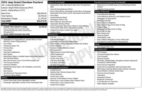 Photos of 2024 Jeep Grand Cherokee Overland for sale in Atlantic, IA at Gregg Young Chevrolet GMC Atlantic
