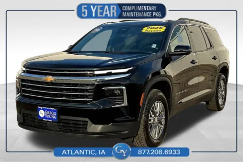Black 2026 Chevrolet Traverse LT for sale in Atlantic, IA