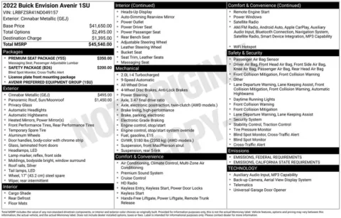 Photos of 2022 Buick Envision Avenir for sale in Atlantic, IA at Gregg Young Atlantic