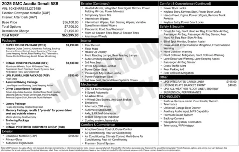Photos of 2025 GMC Acadia Denali for sale in Indianola, IA at Gregg Young Buick GMC Indianola