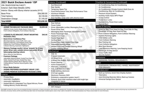 Photos of 2021 Buick Enclave Avenir for sale in Indianola, IA at Gregg Young Buick GMC Indianola