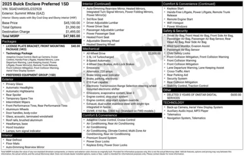 Photos of 2025 Buick Enclave Preferred for sale in Indianola, IA at Gregg Young Buick GMC Indianola