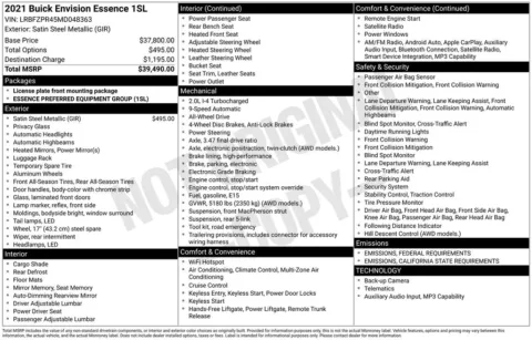 Photos of 2021 Buick Envision Essence for sale in Indianola, IA at Gregg Young Buick GMC Indianola