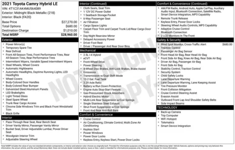 Photos of 2021 Toyota Camry Hybrid LE for sale in Indianola, IA at Gregg Young Buick GMC Indianola