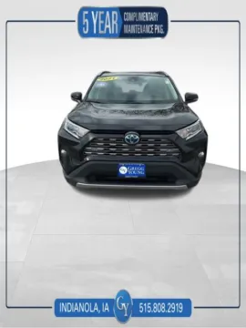 Black 2021 Toyota RAV4 Hybrid Limited for sale in Indianola, IA
