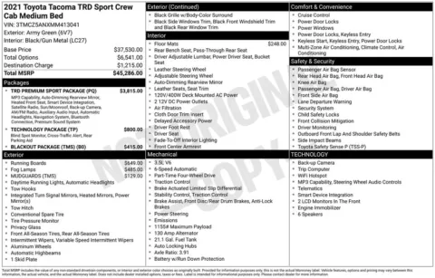 Photos of 2021 Toyota Tacoma TRD Sport for sale in Indianola, IA at Gregg Young Buick GMC Indianola