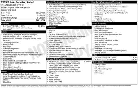 Photos of 2025 Subaru Forester Limited for sale in Indianola, IA at Gregg Young Buick GMC Indianola