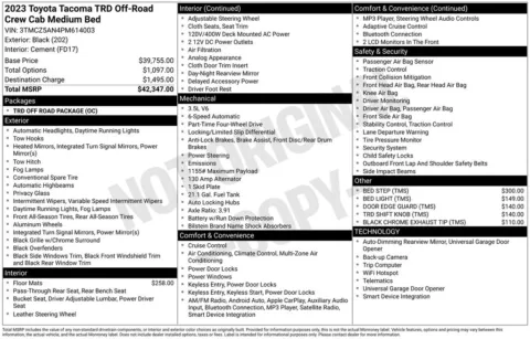 Photos of 2023 Toyota Tacoma for sale in Indianola, IA at Gregg Young Buick GMC Indianola