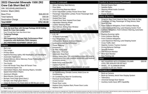 Photos of 2022 Chevrolet Silverado 1500 ZR2 for sale in Indianola, IA at Gregg Young Buick GMC Indianola