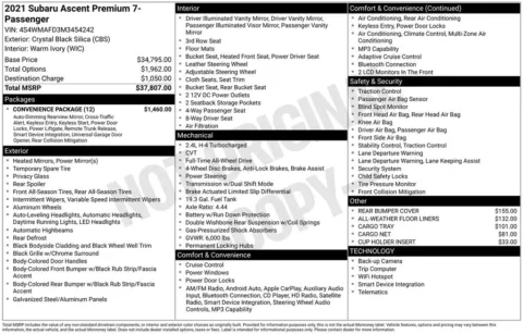 Photos of 2021 Subaru Ascent Premium for sale in Indianola, IA at Gregg Young Buick GMC Indianola