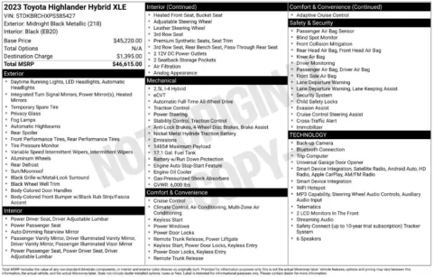 Photos of 2023 Toyota Highlander Hybrid XLE for sale in Indianola, IA at Gregg Young Buick GMC Indianola