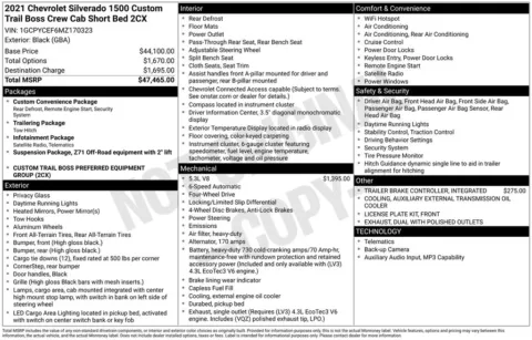 Photos of 2021 Chevrolet Silverado 1500 Custom Trail Boss for sale in Indianola, IA at Gregg Young Buick GMC Indianola