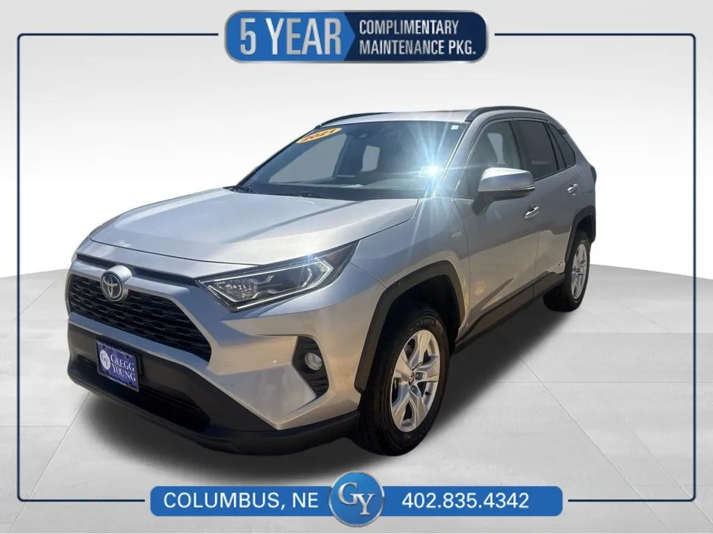 Silver 2021 Toyota RAV4 Hybrid XLE for sale in Columbus, NE