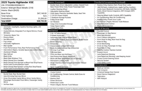 Photos of 2025 Toyota Highlander XSE for sale in Columbus, NE at Gregg Young Chevrolet GMC of Columbus