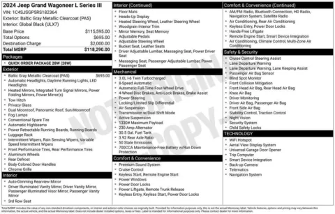 Photos of 2024 Jeep Grand Wagoneer L Series III for sale in Norwalk, IA at Gregg Young Chevrolet of Norwalk