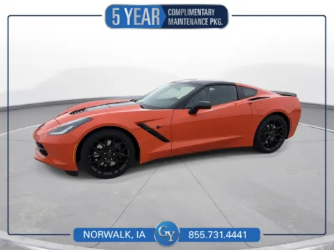 Orange 2019 Chevrolet Corvette Z51 2LT for sale in Norwalk, IA