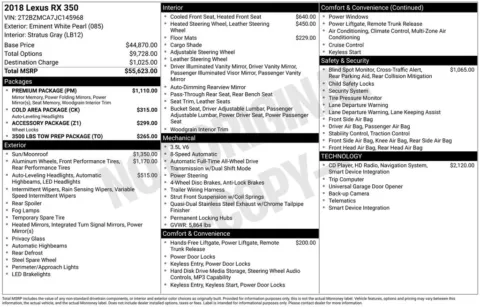 Photos of 2018 Lexus RX 350 for sale in Norwalk, IA at Gregg Young Chevrolet of Norwalk