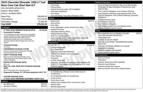Photos of 2023 Chevrolet Silverado 1500 LT Trail Boss for sale in Norwalk, IA at Gregg Young Chevrolet of Norwalk