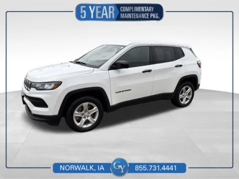 White 2023 Jeep Compass Sport for sale in Norwalk, IA
