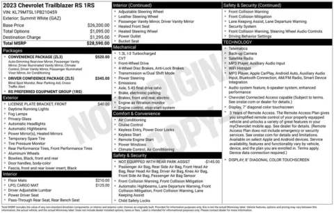 Photos of 2023 Chevrolet TrailBlazer RS for sale in Norwalk, IA at Gregg Young Chevrolet of Norwalk
