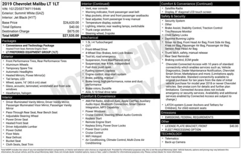 Photos of 2019 Chevrolet Malibu LT for sale in Norwalk, IA at Gregg Young Chevrolet of Norwalk