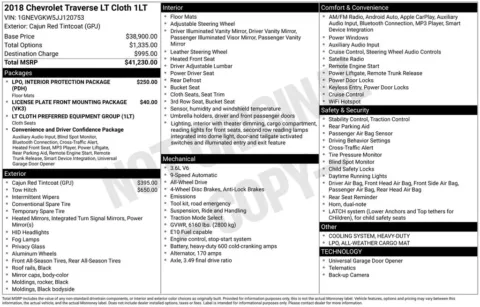 Photos of 2018 Chevrolet Traverse LT for sale in Norwalk, IA at Gregg Young Chevrolet of Norwalk