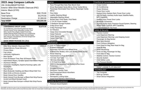 Photos of 2023 Jeep Compass Latitude for sale in Norwalk, IA at Gregg Young Chevrolet of Norwalk
